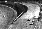 Monza Autodrome - The south banking and the Parabolica during the Italian Grand Prix 1961.