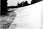 Autodromo di Monza, 1955: curva sopraelevata.